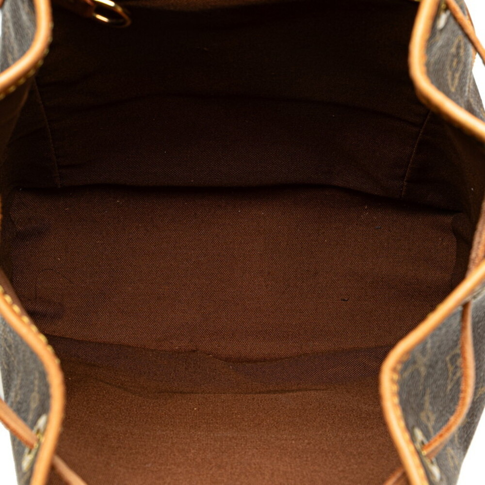 LOUIS VUITTON Authentic Brown Monogram Leather Backpack - Picture 9 of 11
